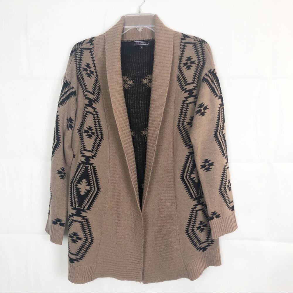 Creazioni Effeci Tribal Print Open Front Cardigan Size S